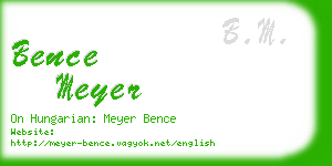 bence meyer business card